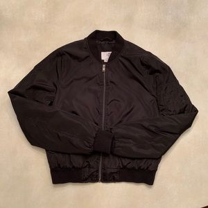 black bomber jacket